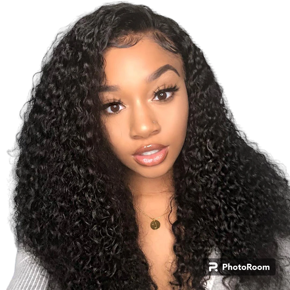 Mongolian Kinky Curly Human Hair Wigs For Women T Part Lace Wigs Hair Curly Wig 13X1 T Part Lace Wig Human Hair