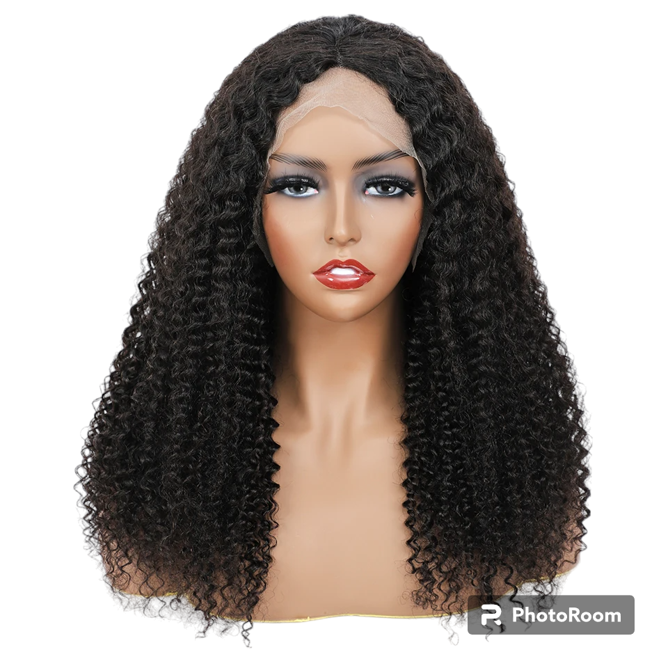 Mongolian Kinky Curly Human Hair Wigs For Women T Part Lace Wigs Hair Curly Wig 13X1 T Part Lace Wig Human Hair