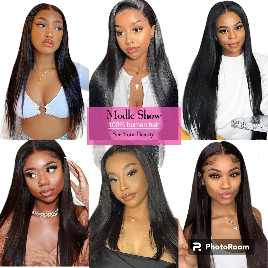 220% Density Straight Lace Front Wigs For Women Brazilian Human Hair Wigs 13X4 HAIR Straight Lace Front Human Hair Wigs