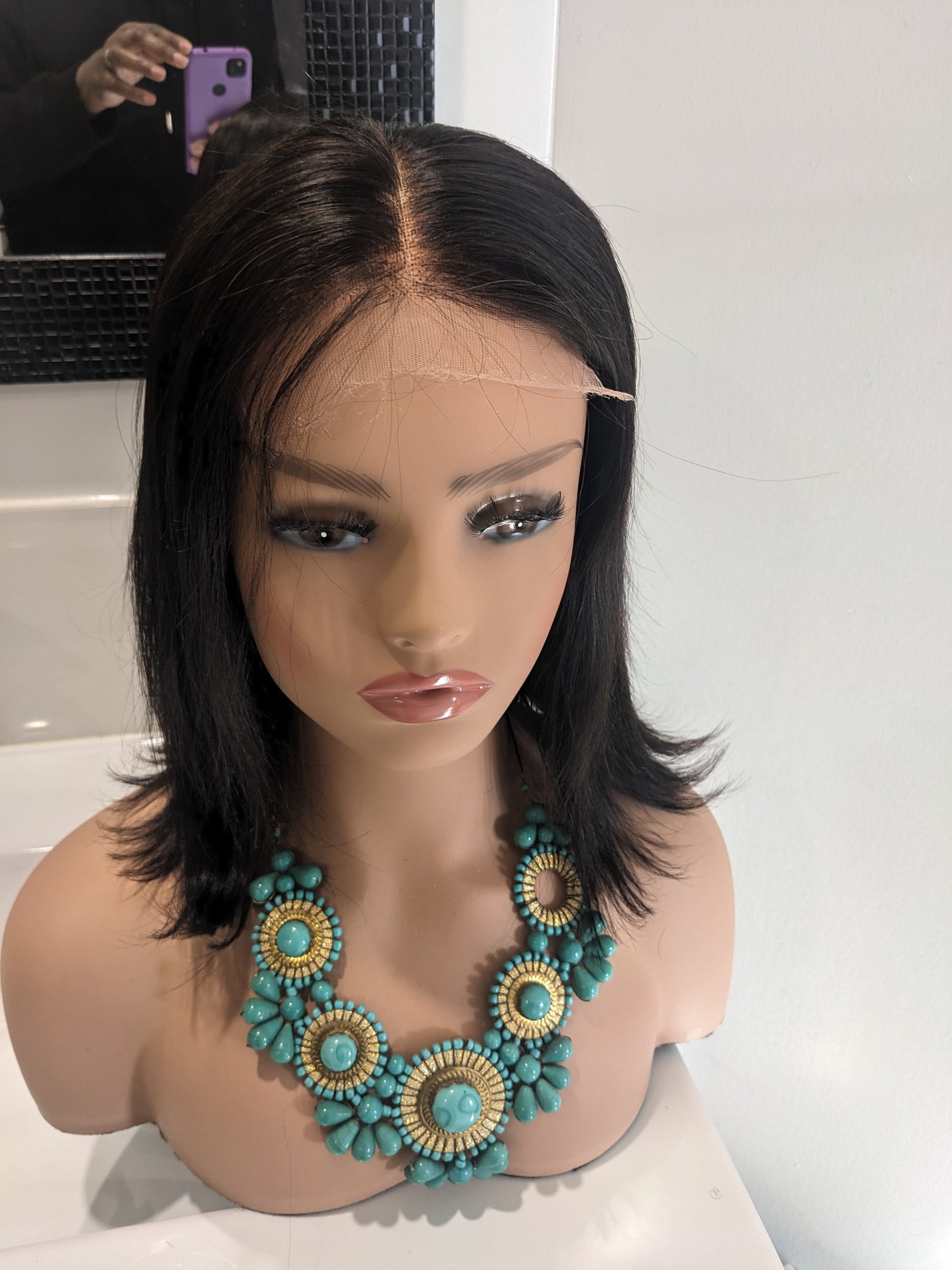 5x5 HD Lace Closure Short Bob Human Hair Wigs Glueless Ready to Wear Straight Bob Wigs Bleached Knots Pre-Plucked Hair