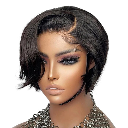 HD Lace Front Wig Melt Skins Pre Plucked Bob Wigs 13x4 Lace Front Human Hair Wig Brazilian Hair