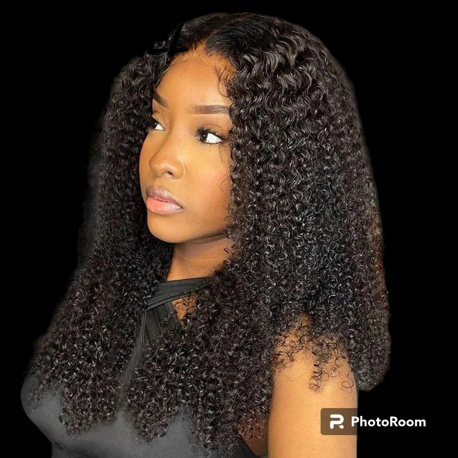 250% Afro Kinky Curly Wig 5X5 HD Lace Closure Wigs Malaysian Hair Invisible Transparent HD Lace Closure Human Hair Wig For Woman