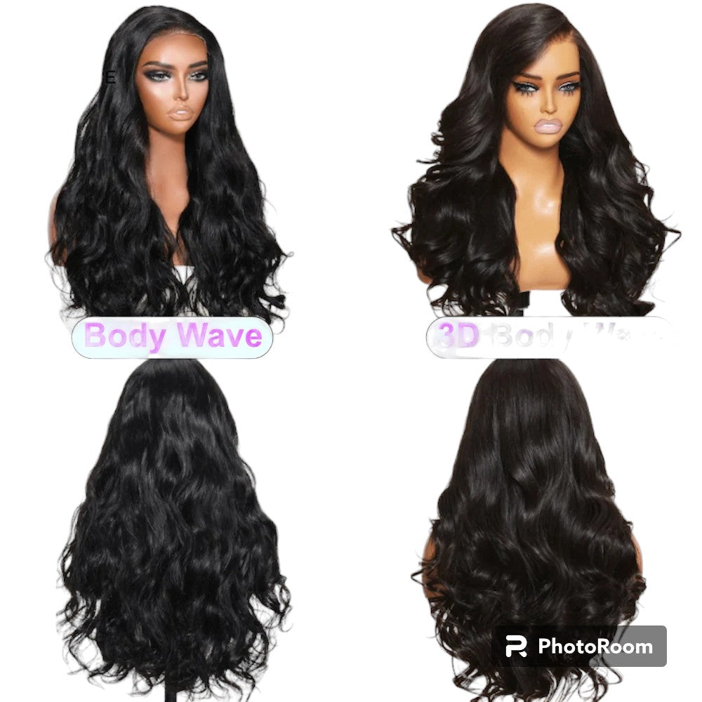 3D Body Wave Wig Human Hair 13x4 Lace Front Wig Ear To Ear Pre Plucked Pre Bleached Pre Cut Pre Everything Frontal Wig