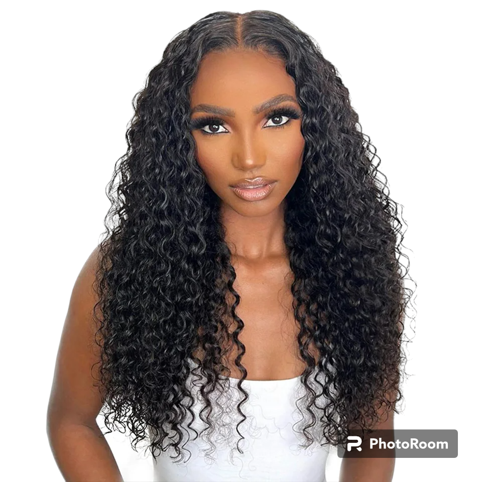 Wear Go Glueless Wig Hair Mongolian Kinky Curly 13x4 Lace Front HD Glueless Pre Plucked Wg Hman Hair Ready To Wear Pre Cut