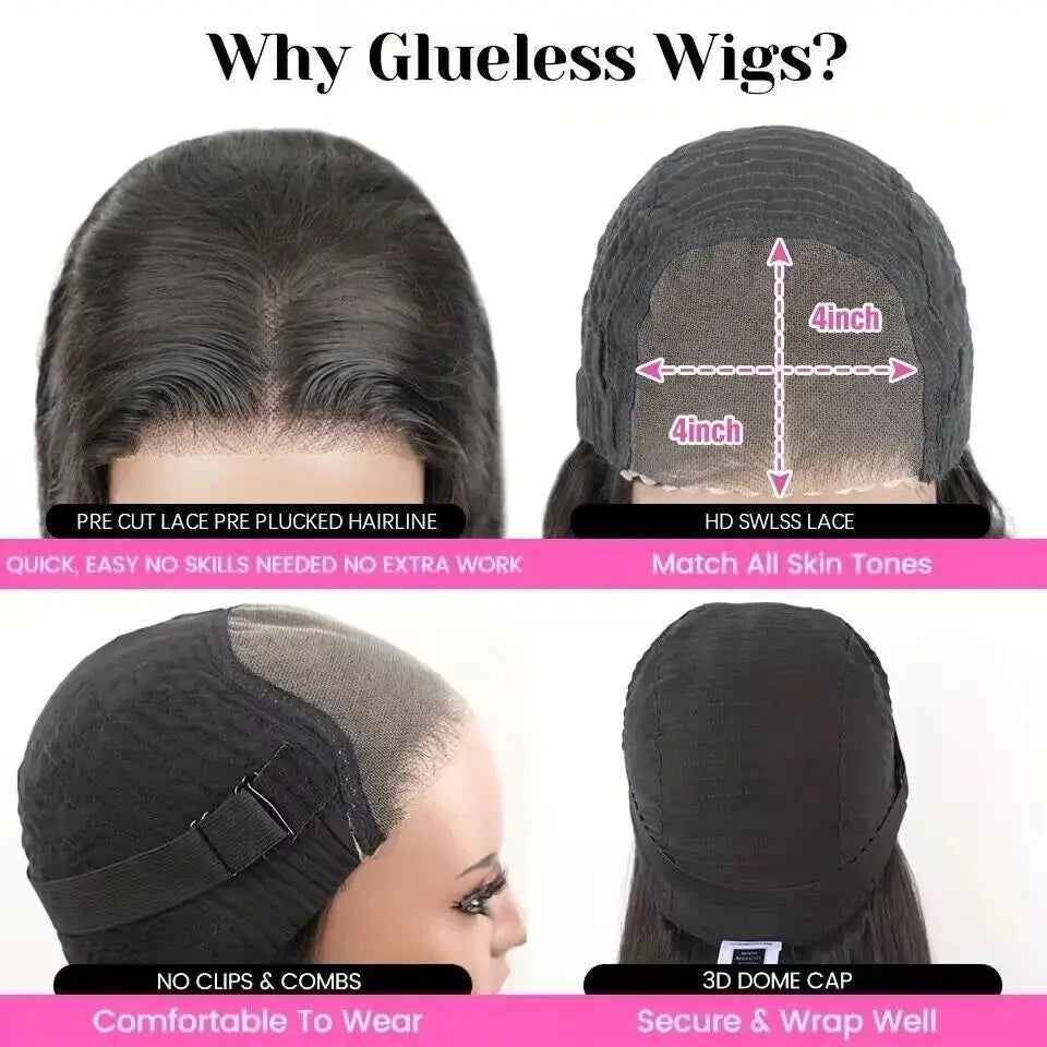 Body Wave Lace Front Wig Pre Bleached Knots Glueless Wig Wear And Go Short Bob Hair