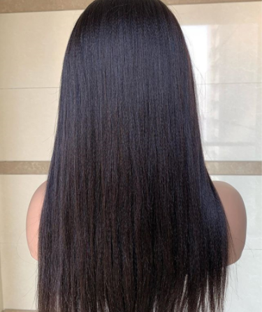 Wig Mid-Point Black Long Straight Hair