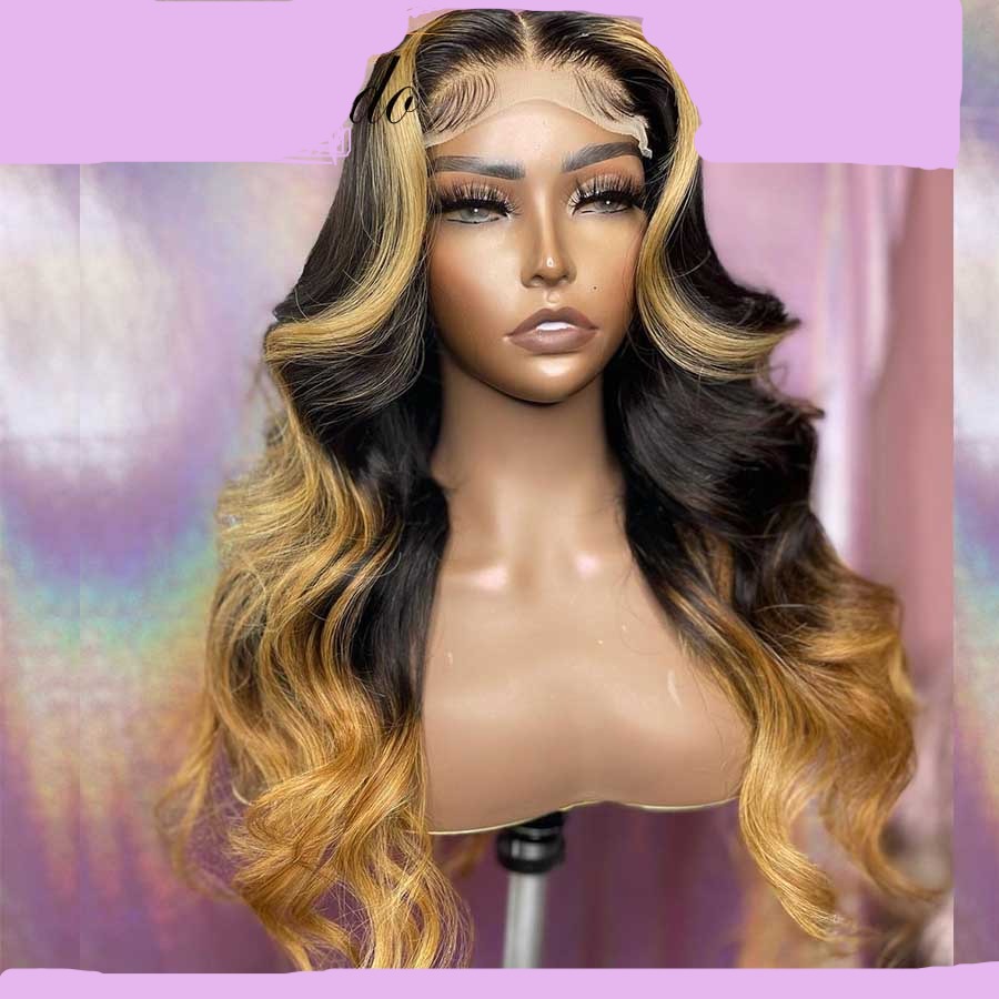 Blonde Highlight Color Human Hair Wig