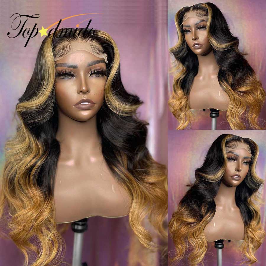 Blonde Highlight Color Human Hair Wig