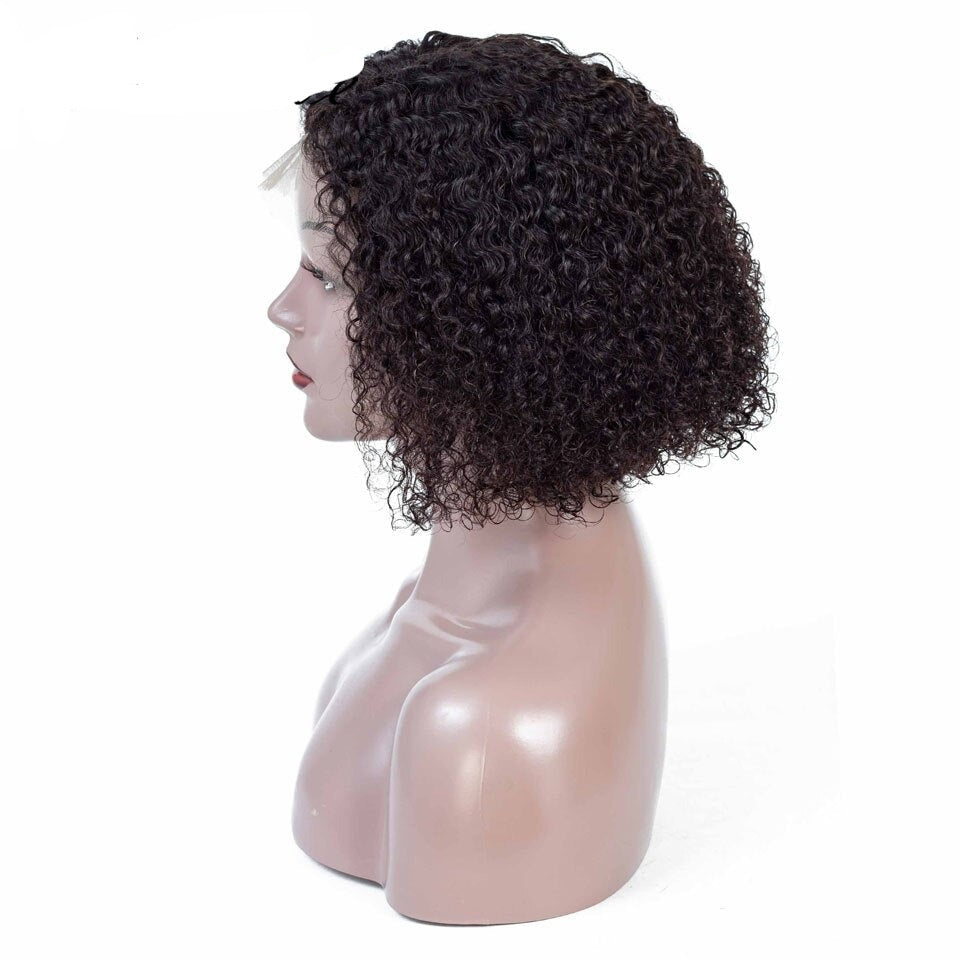 Short Curly Lace Front Human Hair Wig