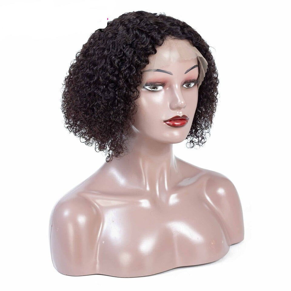 Short Curly Lace Front Human Hair Wig