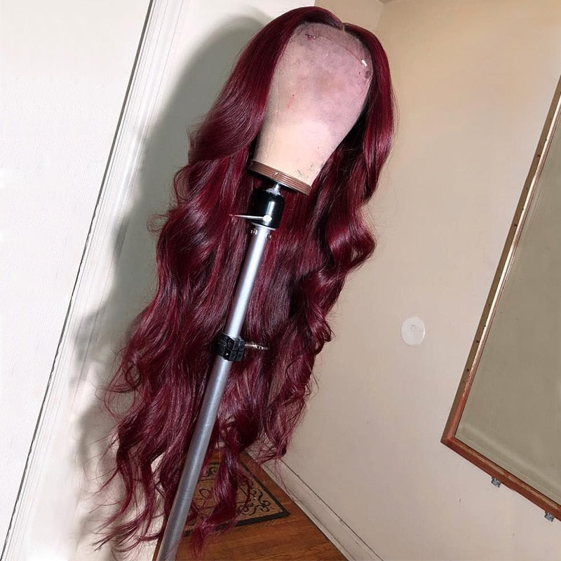 99J HD Transparent Lace Frontal Wig 13x4