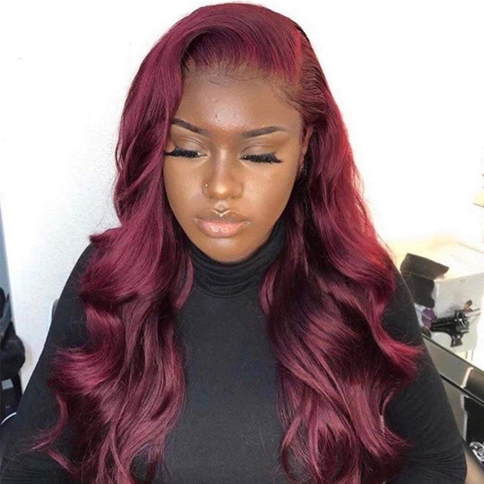 99J HD Transparent Lace Frontal Wig 13x4