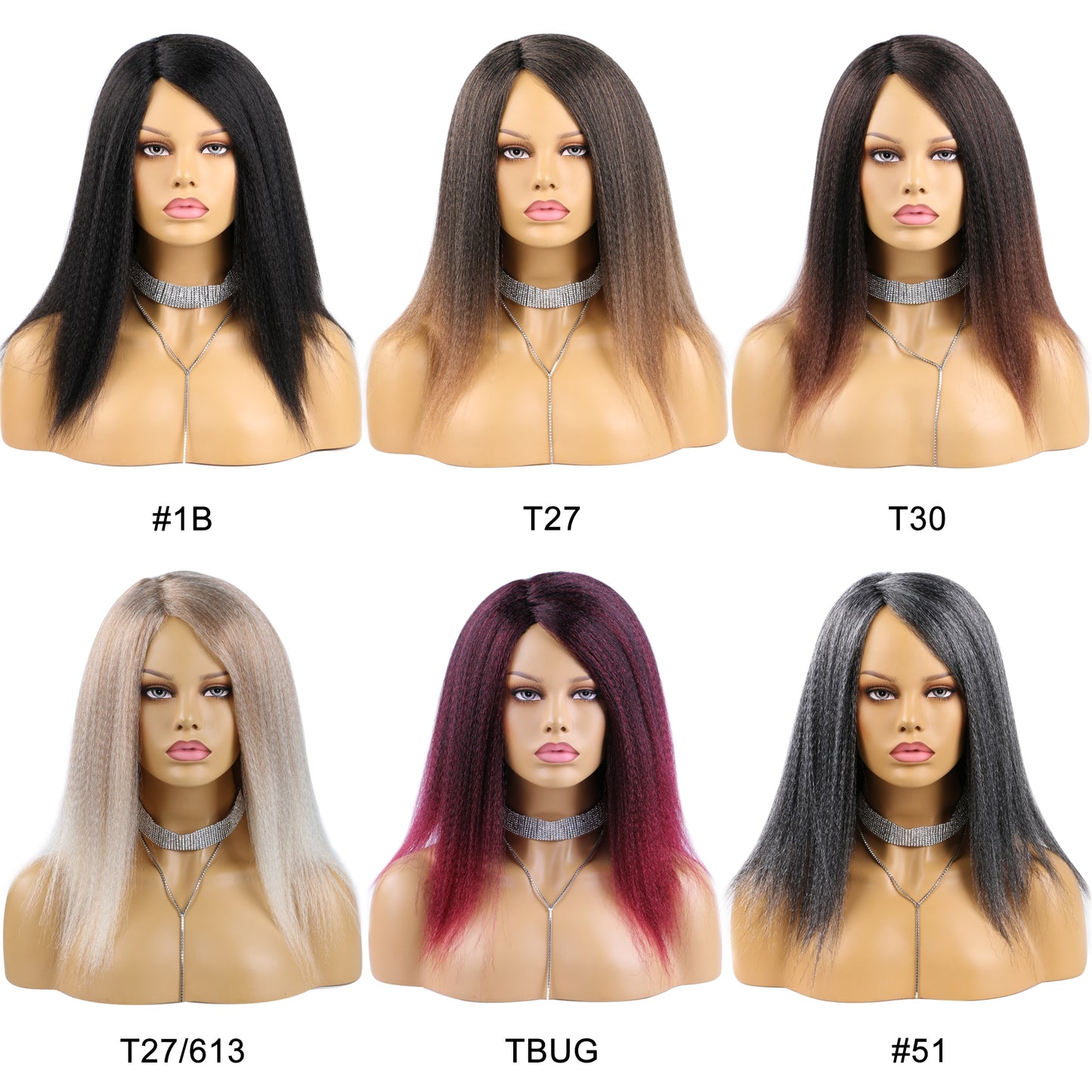 Synthetic Yaki Hair Wig